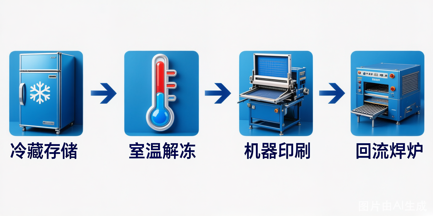 锡膏管理全流程图
